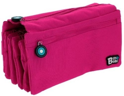 PORTATODO CUADRUPLE PLANO BITS &.BOBS MAGENTA 23X12 CM