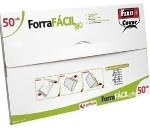 C/50 FORRO LIBROS AJUSTABLE 28X52CM FORRAFACIL PP