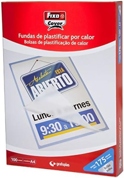C/100 FUNDAS PLASTIFICAR A5 154X216MM 125 MICRAS BRILLO