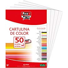 PAQ/50 CARTULINAS FIXO A4 180G. BLANCO
