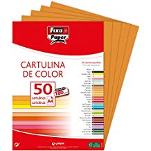 PAQ/50 CARTULINAS FIXO A4 180G. AVELLANA