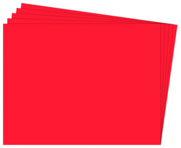 PAQ/25 CARTULINA FIXO 50X65 180G. ROJO