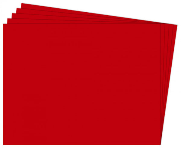 PAQ/25 CARTULINA FIXO 50X65 180G. ROJO NAVIDAD