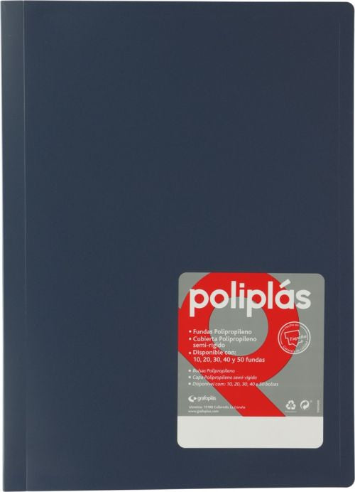 CARPETA Fº 50 FUNDAS SOLDADAS TRANSLUCIDAS AZUL