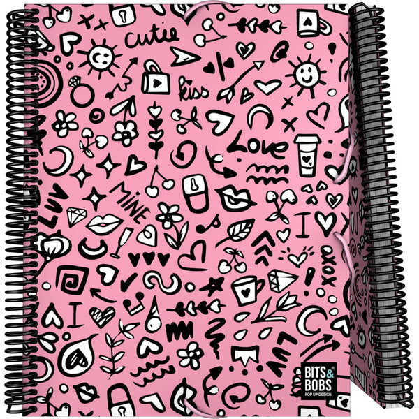 CARPETA FUNDAS MAXIPLAS PP 30F B&.B I LOVE YOU 20,4x30,7x1,6cm