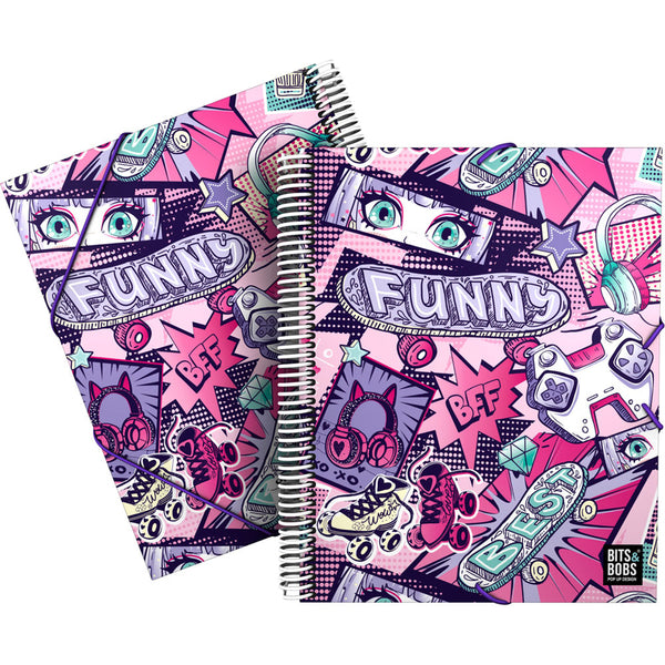 CARPETA FUNDAS MAXIPLAS PP 30F B&.B MANGA 20,4x30,7x1,6cm