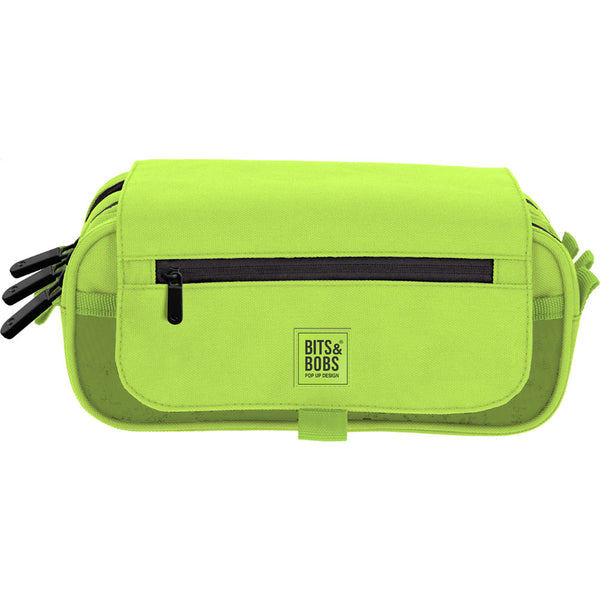 PORTATODO TRIPLE CON SOLAPA B&.B FLUOR P VERD 22,5x12x14cm