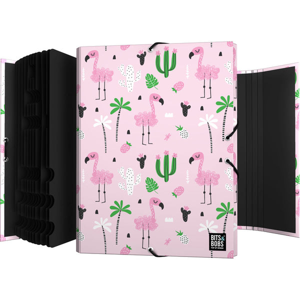 CARPETA CLASIFICADORA FORRADA CON SOLAPAS B&.B TROPICAL 26x35x2cm