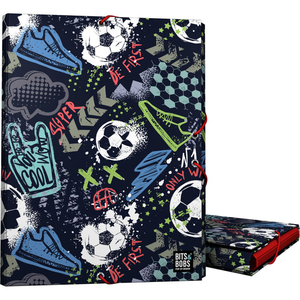 CARPETA 3 SOLAPAS FORRADA B&.B MATCH 25,7x34,8x2cm