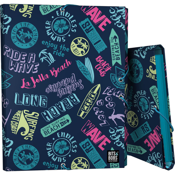 CARPETA 3 SOLAPAS FORRADA B&.B BEACH 25,7x34,8x2cm