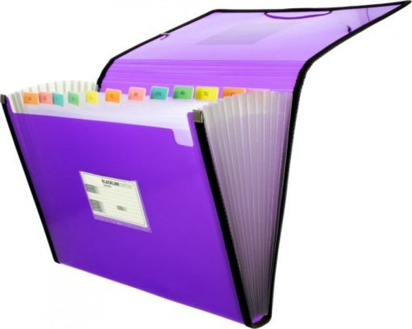 Carpeta fuelle Fº violeta polipropileno 13 departamentos con ribete