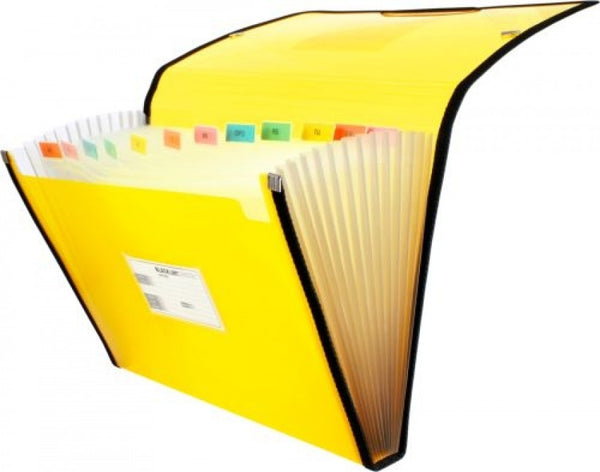 Carpeta fuelle fº amarillo polipropileno 13 departamentos con ribete
