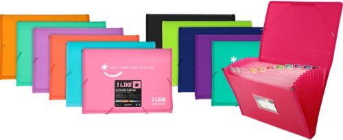 ARCHIVADOR FUELLE NEGRO GOMAS PP 13 SEPARADORES LIKE2