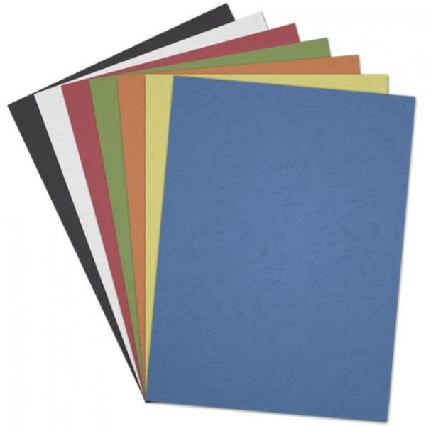 Pack 100 tapa encuadernación a4 cartulina piel 250 micras color rojo