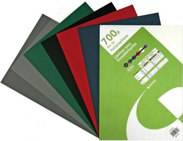 Caja 50 tapas de encuadernación a4 polipropileno 700 micras traslucida