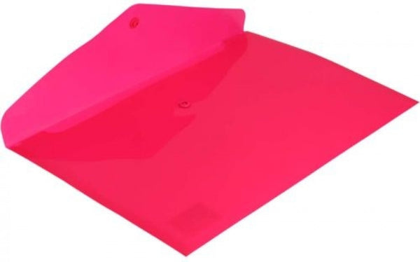 PAQ/12 CARPETA SOBRE Fº CIERRE BROCHE PP FUCSIA FLUOR GRAF