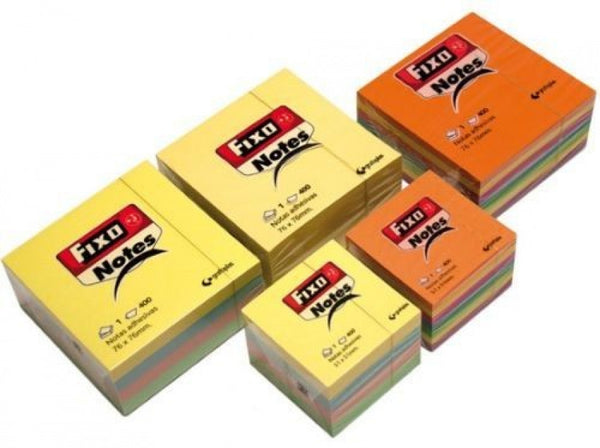 CUBO 400 NOTAS ADHESIVAS 51X51MM FIXO COLORES NEON