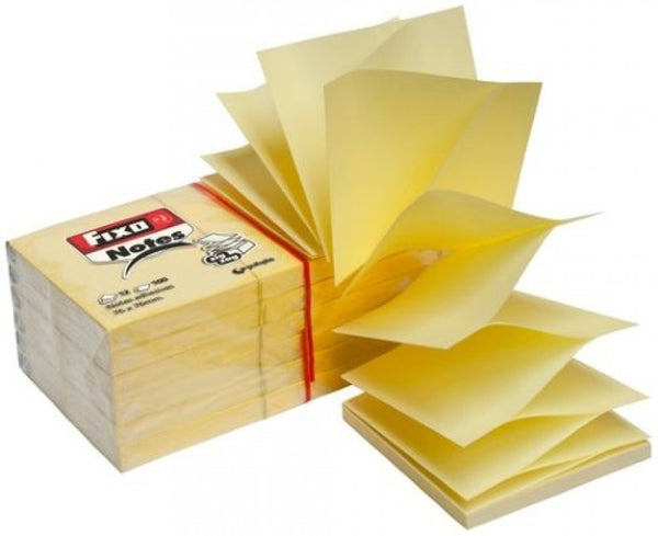 TACOS NOTAS ADHESIVAS ZIGZAG AMARILLAS 76X76MM