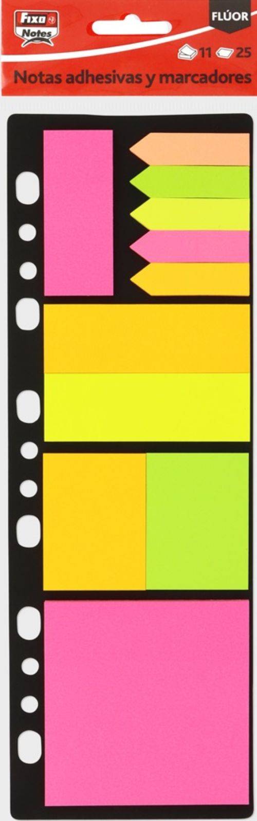 Set notas adhesivas y marcadores translúcidos surtido grande