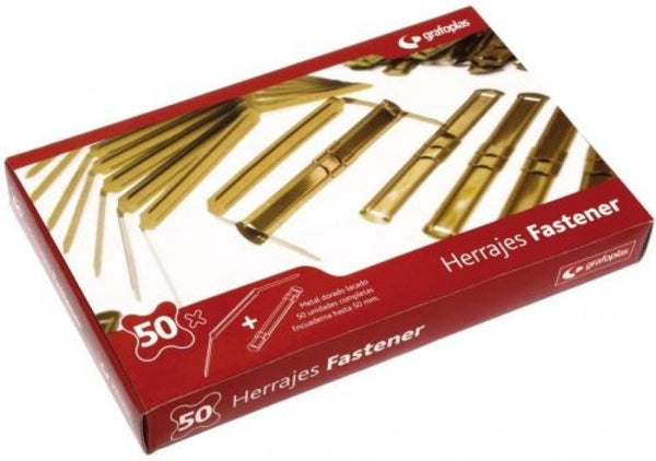 C/50 fastener completo dorado grafoplas