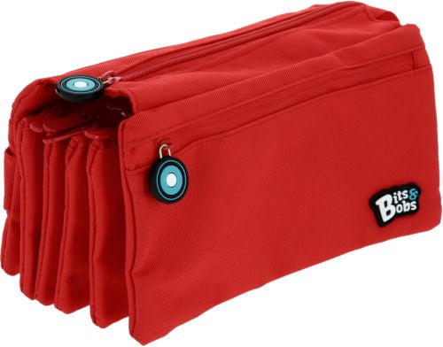 PORTATODO CUADRUPLE PLANO BITS &.BOBS ROJO 23X12 CM