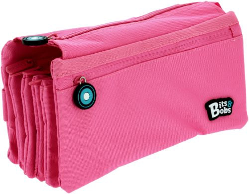 PORTATODO CUADRUPLE PLANO BITS &.BOBS ROSA 23X12 CM