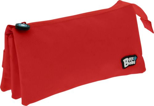 PORTATODO TRIPLE PLANO BITS &.BOBS ROJO 24,5X12X14 CM