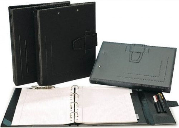 CARPETA 4 ANILLAS 40MM Y MINICLIP PVC NEGRO