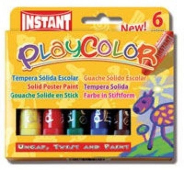 ESTUCHE 6 COLORES TEMPERA SOLIDA PLAYCOLOR ONE 10G