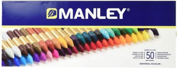 ESTUCHE 50 CERAS MANLEY BLANDAS COLORES SURTIDOS