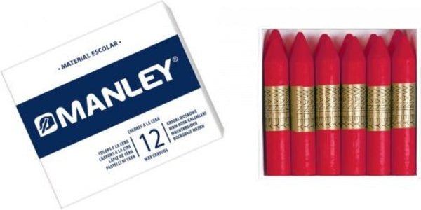 C/12 CERAS MANLEY UNICOLOR Nº10 CARMIN