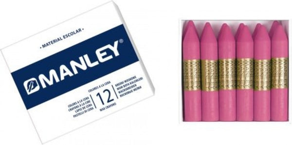 C/12 CERAS MANLEY UNICOLOR Nº12 ROSA CLARO
