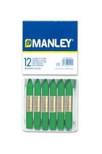 C/12 CERAS MANLEY UNICOLOR Nº25 VERDE PRIMAVERA