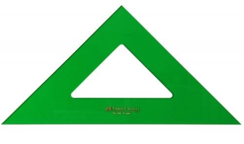 ESCUADRA SERIE TECNICA 25CM METACRILATO VERDE SIN GRADUAR