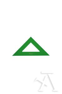 C/5 escuadra serie tecnica 16cm metacrilato verde sin graduar