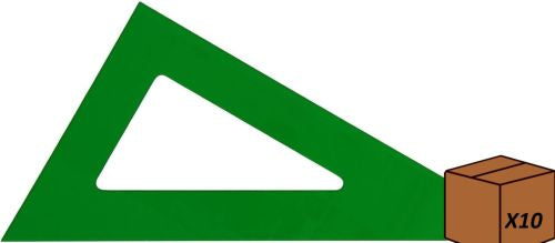 (pack 10u) cartabon serie tecnica 32cm metacrilato verde sin graduar
