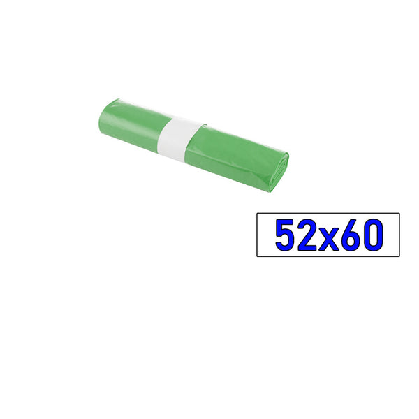 PAQ/25 BOLSAS BASURA 52X60 VERDE 80 GALGAS