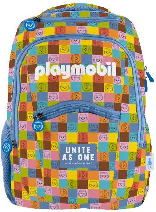 MOCHILA 3 COMPARTIMENTOS PLAYMOBIL UNITED 315X400X110MM