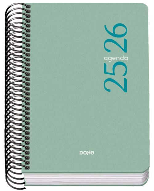 AGENDA ESCOLAR ESPIRAL A6 25-26 ESENCIAL VERDE DP PP
