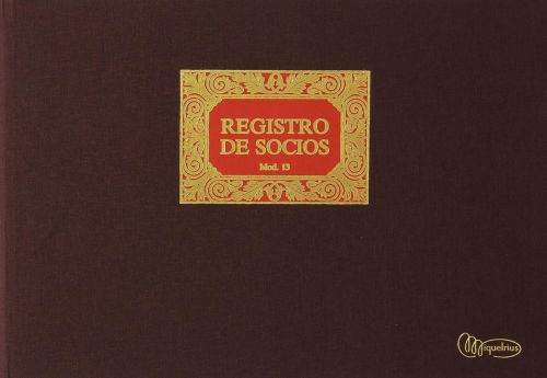 LIBRO REGISTRO SOCIOS Nº 13 Fº APAISADO 100 HOJAS