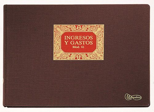 LIBRO INGRESOS Y GASTOS Fº APAISADO 100 HOJAS