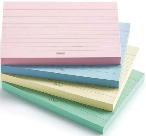 PAQ/200 FCICHAS RAYADA COLORES A5 210X148MM