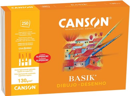 C/250 laminas dibujo basik liso A4 130g