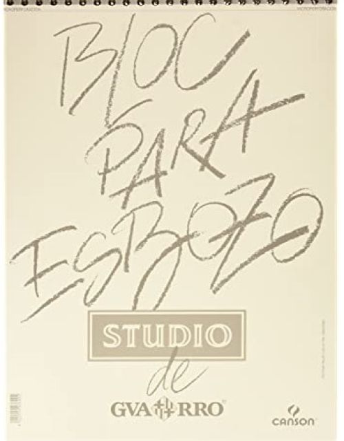 Bloc espiral de esbozo studio a3 100h 90g. grano fino microperforado