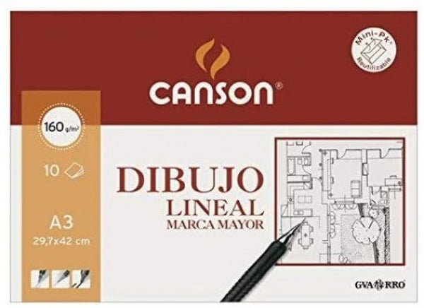 Minipack 10 laminas dibujo marca mayor a3 160g