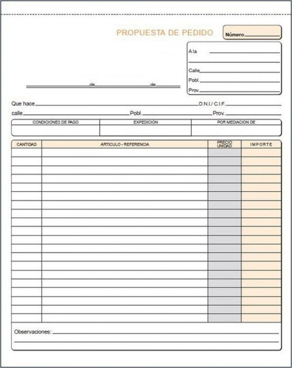 PAQ/10 TALONARIOS DE PEDIDOS HOLANDESA DUPLICADO AUTOCOP.