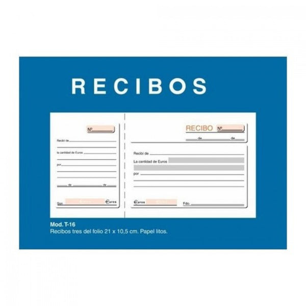 PAQ/10 TALONARIOS DE RECIBOS 1/3 FOLIO 21X10,5 CM LOAN