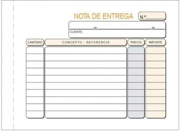 PAQ/5 TALONARIOS DE ENTREGAS 1/8 APAISADO TRIPLICADO AUTOCO
