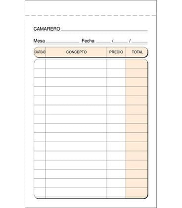 PAQ/10 TALONARIOS DE CAMARERO 9X14CM NUMERADO T160N