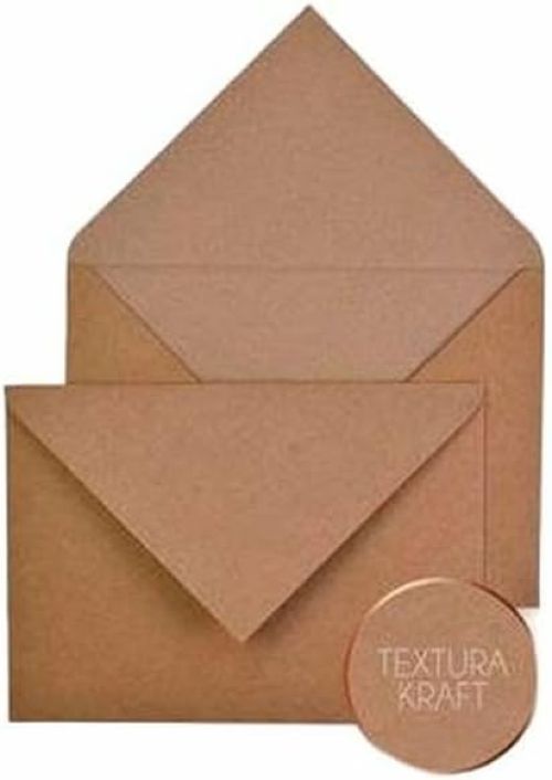 PAQ/25 SOBRES KRAFT RECICLADO RUSTICO 160X220MM 140GR.